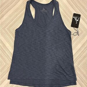 Nancy Rose Performance Racerback Loose Fit Blue/Grey Restorative Tank Top